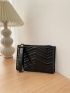 Chevron Clutch Bag With Wristlet