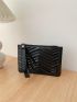 Chevron Clutch Bag With Wristlet