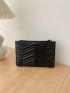 Chevron Clutch Bag With Wristlet