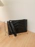 Chevron Clutch Bag With Wristlet