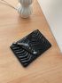 Chevron Clutch Bag With Wristlet