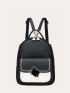 Two Tone Curved Top Backpack