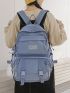 Letter Patch Large Capacity Backpack