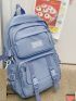 Letter Patch Large Capacity Backpack