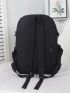 Letter Patch Release Buckle Detail Backpack