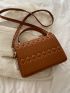 Minimalist Quilted Chain Flap Square Bag