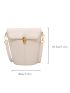 Mini Metal Lock Stitch Detail Bucket Bag