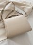 Twist Lock Stitch Detail Flap Square Bag