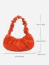 Minimalist Ruched Baguette Bag