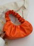 Minimalist Ruched Baguette Bag
