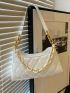 Quilted Chain Decor Square Bag