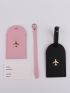 2pcs Plane Graphic Couple Luggage Tag