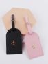 2pcs Plane Graphic Couple Luggage Tag