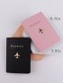 2pcs Letter Graphic Passport Case