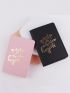 2pcs Letter Graphic Passport Case