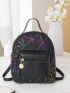 Mini Plaid Pocket Front Backpack