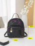 Mini Plaid Pocket Front Backpack