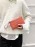 Minimalist Quilted Pattern Clutch Bag