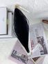 Argyle Quilted Tassel Decor Clutch Bag