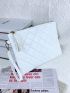 Argyle Quilted Tassel Decor Clutch Bag