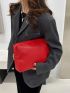 Minimalist Litchi Embossed Clutch Bag