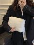 Minimalist Litchi Embossed Clutch Bag