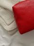 Minimalist Litchi Embossed Clutch Bag