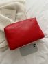 Minimalist Litchi Embossed Clutch Bag