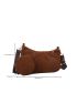 Corduroy Crossbody Bag With Coin Purse