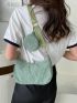 Minimalist Corduroy Crossbody Bag With Coin Purse
