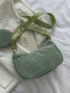 Minimalist Corduroy Crossbody Bag With Coin Purse