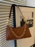 Quilted Chain Decor Square Bag