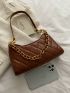 Quilted Chain Decor Square Bag
