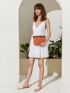 Tassel Decor Woven Clutch Bag
