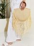 Fringe Decor Plaited Straw Bag