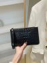 Crocodile Embossed Clutch Bag