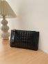 Crocodile Embossed Clutch Bag