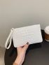 Crocodile Embossed Clutch Bag