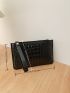 Crocodile Embossed Clutch Bag