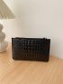 Crocodile Embossed Clutch Bag