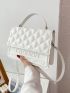 Minimalist Textured Flap Square Bag