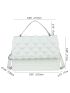 Minimalist Textured Flap Square Bag
