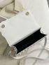 Minimalist Textured Flap Square Bag