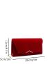 Metal Edge Flap Chain Velvet Square Bag