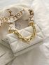 Mini Quilted Flap Square Bag With Chain Handle