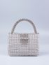 Beaded Detail Square Bag