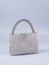 Beaded Detail Square Bag