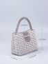 Beaded Detail Square Bag