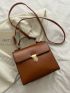 Metal Lock Flap Square Bag