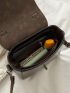 Mini Metal Lock Flap Square Bag